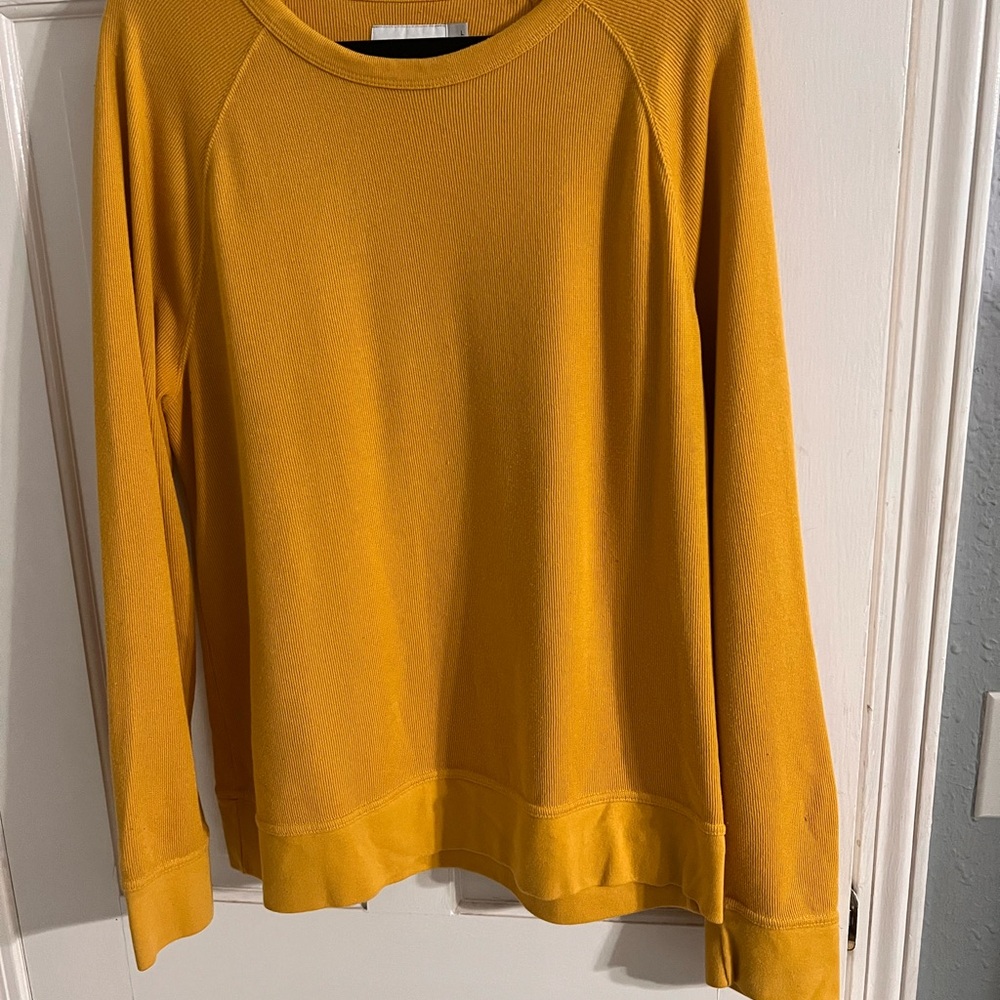 Goodfellow & Co Mustard Ribbed Knit Top